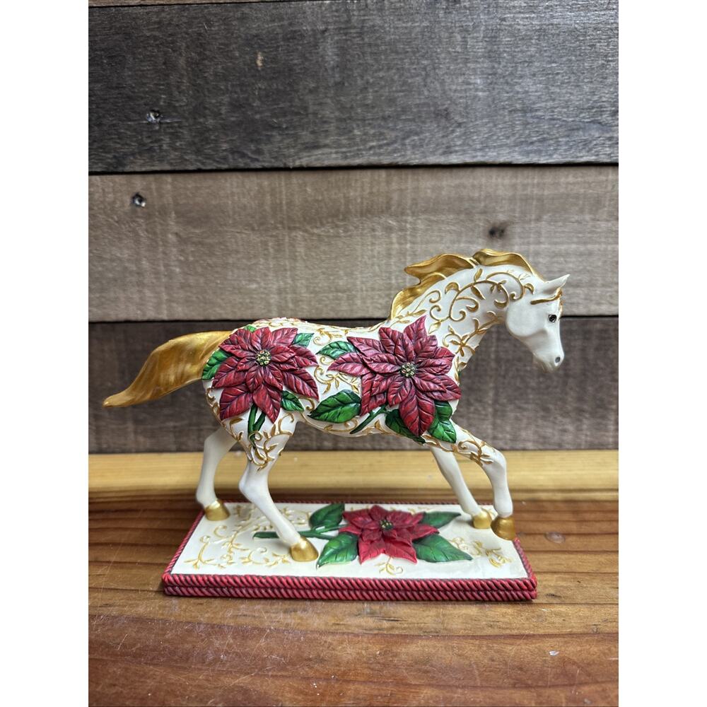 Trail of Painted Ponies 1E /. 1238 Red Poinsettia Pony Holiday Horse In Box